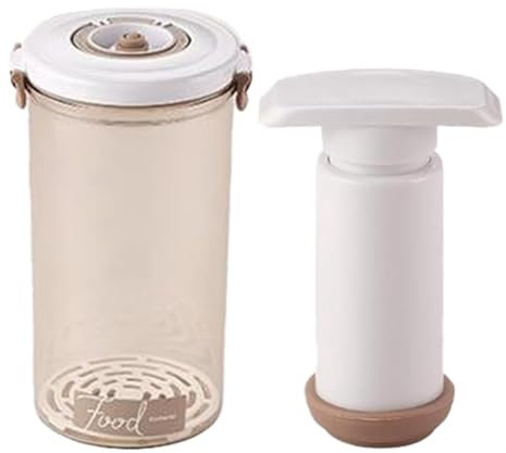 Simpls Contenitore sottovuoto per alimenti con pompa manuale, portatile, universale, per dispensa, 2,3 l, durevole, facile da usare