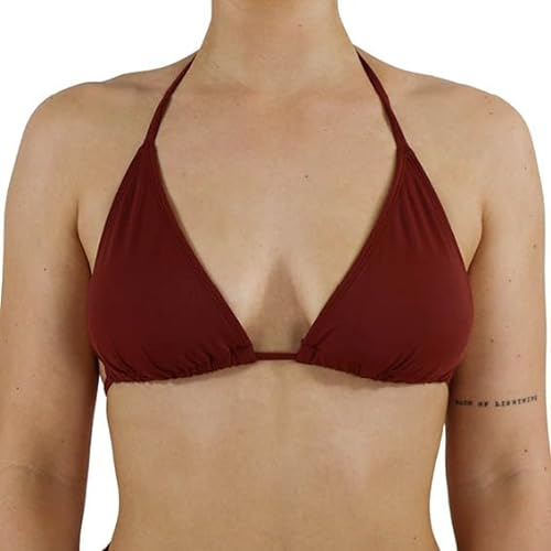 MYLILY Bikini Oberteil Triangel Rot | Triangel Bikini Damen | Bikini Damen Oberteil | Bikini Oberteil Rot (S)