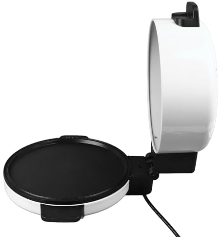 Máquina para Hacer Pan árabe de 12 Pulgadas, Máquina para Hacer Pan árabe, 2000 W, Horno de Pizza Eléctrico de 12 Pulgadas, Fondo Antideslizante, Cocción Rápida, Portátil para