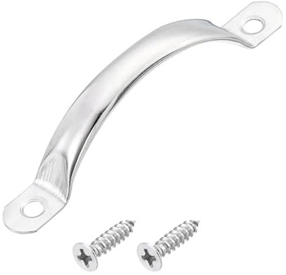 sourcing map Stainless Steel Door Pull Handles, 1Pcs 95mm/3.74 Long Door Handle with Screws Cabinet Drawer Hardware Handles Pulls