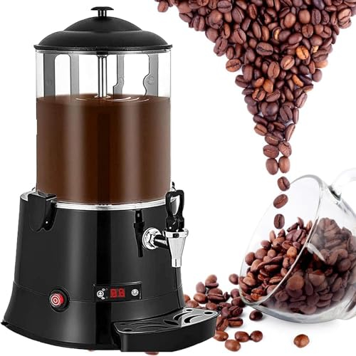 YZHYYDS Hot Chocolate Maker, 10L Commercial Hot Chocolate Dispenser Warmer with 30~90°C Adjustable and Constant Temperature Design, for Heating Chocolate, Coffee, Milk, Tea, and Juice