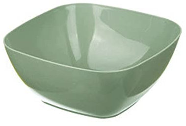 Plato de plástico con 3 cestas de grado alimenticio para aperitivos, cocina, comedor, bar, camino de mesa natural (verde, talla única)