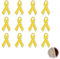 Yellow Ribbon Pin 10 PCS Bring Them Home Pin Yellow Cancer Ribbon Pin for Support Campaign Awareness Lapel Pin Support Campaign Event Gift Accessories Yellow Cancer Awareness Pins (S-10pcs)