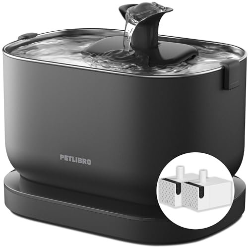 PETLIBRO Fontaine a Eau Chat sans Fil avec Capteur de Mouvement, Facile à Nettoyer, 23dB Ultra Silencieuse, Dockstream Fontaine pour Chats à Pile 5000mAh, sans BPA, Distributeur Eau Chat, 2 Pompes