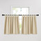 PONY DANCE Tende Cucina Termiche Isolanti per Interni Tende Cameretta Bambini con Passanti Curtains Oscurante Finestra Corte Moderne 2 Pezzi 140x100 CM, Beige