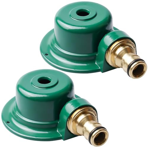 Aspersor de césped, 2 unidades de aspersores de metal para jardín, sistema de riego de césped, aspersor circular de 360 grados, aspersor de césped de superficie pequeña a media, sistemas de riego para
