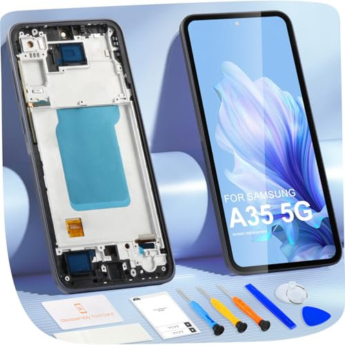 ARSSLY Incell per Samsung Galaxy A35 5G Display LCD per Samsung A35 5G A356 Display per Samsung Galaxy A35 5G SM-A356E SM-A356B LCD Schermo Completo Assembly di Riparazione, Nero con Cornice