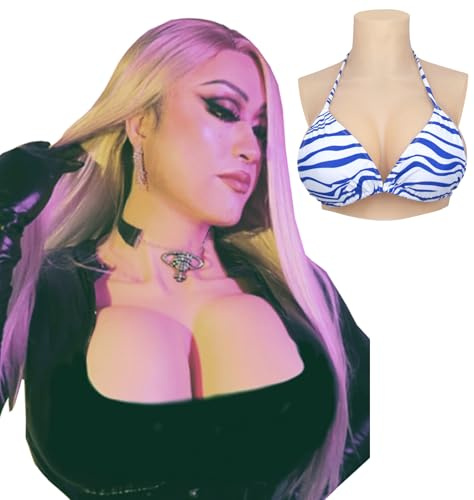 ALZRGORA Silicone Breast,Silicone Breastplate,Fake Boobs, Breast Plate,Fake breasts Forms, B-G Cup,Drag Queen,Crossdresser