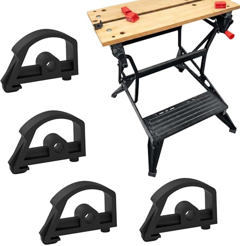 Sintrix Fab Beinschnäpper Feder Set 242416-00 – Werkbank Ersatzteil kompatibel mit Black & Decker Workmate WM225, WM425, MM003 – 4 Stück Beinfeder für Workbench, Schwarz