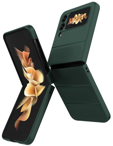 BonYonka Cover per Samsung Galaxy Z Flip 3, Custodia Rigida in PC Ultra Sottile e Antiurto, Custodia Antigraffio con Protezione della Fotocamera per Samsung Galaxy Z Flip 3, Verde