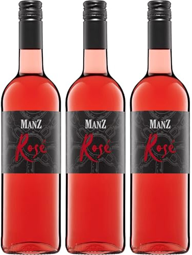 Weingut Manz Rosé Roséwein Lieblich VEGAN Deutschland inkl. FeinWert E-Book (3 x 0.75 l)