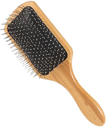JYHY Cheveux Vent Brosse de massage en bois naturel, Beauté Spa Massager Massage Peigne, Big Taille Cheveux Démêlant Peigne Brosse, pour tous les types de cheveux améliorer la pousse des cheveux