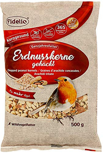 Fidelio Wildvogelfutter, gehackte Erdnusskerne, 500 g