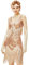 BABEYOND Damen 1920er Flapper Kleid V Ausschnitt Slip Kleid Brüllend 20er Jahre Great Gatsby Kleid für Party, Roségold, X-Klein