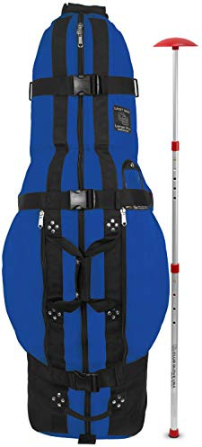 Club Glove The Last Bag Large Pro Golf Travelbag - Golf Reisetasche mit Rollen (ROYAL) incl. Stiff Arm Schlägerschutz
