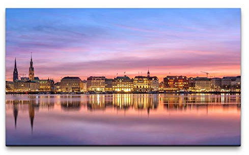 Bilder XXL Panorama Hamburg 120x70cm Wandbild auf Leinwand
