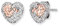 Engelsrufer Damen Ohrstecker Bicolor aus Sterling Silber in silber und roségold - Steckverschluss - besetzt mit 50 weißen Zirkonia Steinen - nickelfrei - 9mm