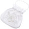 Satin Braut Hochzeit Geldbag Weiß Brauthochzeitstasche Satin Dekorierte Dolly Bag Brauttasche Handtasche für Hochzeit