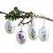 Loberon Osterei 4er Set Spring, unterschiedliche Floral-Motive, Deko-Eier, Ostern, Osterschmuck, Osterdeko, Polyresin, Polyesterseide, weiß