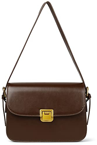 Damen Schultertasche Messenger Handtasche Preppy Style Female Crossbody Bag Retro Umschlag Geldbörse Designer Aktentasche, Weinrot