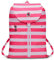 Invicta Tagesrucksack Rucksack für Reisen Outdoor - Daypack für Damen, Herren, mit Hüftgurt - faltbar 8 LT - Ultra leicht, Handgepäck mit Reißverschluss, gestreift zweifarbig rosa/weiß Minisac