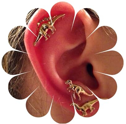 Inilbran Boho Dinosaurier Ohrringe Gold Dinosaurier Ohrstecker Vintage Velociraptor Dino Ohrringe Winziger Dinosaurier Dino Tier Ohrringe Schmuck Für Frauen Und Mädchen