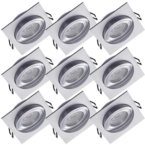 Oktaplex 9er Set Einbaustrahler Lyon LED Modul 3 Stufen dimmbar 4,8W