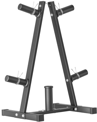 Weight Plate Rack, Bongkim Weight Tree and Weight Rack for Plates, Weight Holder for 2 inch Olympic Weight Plate, Weight Plate Storage for Home Gym