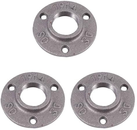 Spactz 3X Flangia per Tubi in Ghisa Malleabile Da 1 Pollice, Flange per Tubi Industriali per Tubi E Raccordi Neri Filettati 1 Pz