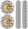 Plat de cuisson Escargot, plaque Escargot 20pcs Foil en aluminium jetable plat d'escargot alimentaire Round 12 compartiment non glissant 6,7 pouces de cuisson Escargot, assiette d'escargot