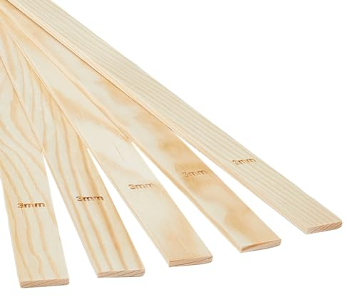 DICOSMETIC 14Pcs Wood Rolling Guide Sticks 3mm Thick Rectangle Wooden Strips Pottery Teaching Rolling Wheat Clay Modeling Tools Guide Ceramics Mudboard Supplies, 11.82 Long
