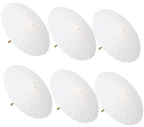 Gokoti Papier-Sonnenschirm, Partygeschenk, Bambus-Regenschirme, passend für Brautpartys, Tafelaufsätze, Foto-Requisiten, 60 cm, 60 cm