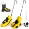 GRW Stiefelspanner für Cowboystiefel, Damen und Herren, verstellbar, dicke breite Füße, Cowboystiefelspanner für hohen Spann Breite Größe 40-47, gelb, 7-13 US