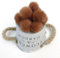 Hrlace 2.5cm Kleine Kunstfell Bommel Mini Fellbommel Faux Kunstpelz Pom Ball Künstliche Plüschbälle DIY Fell Pom Poms für DIY Handwerk Anhänger Deko Strickmütze Zubehör Kaffee 10 Stück