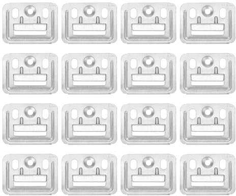 sourcing map Wandpaneelschnalle, verzinkter Karbonstahl, integrierte Wandpaneel-Clips, Möbelbefestigungen, Klemme, Aufhänger, Wandbefestigung, Clips, silberfarben, 120 Stück