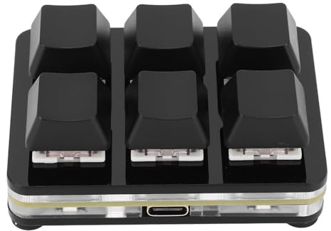 Denash Mechanische USB-Plug-and-Play-RGB-Tastatur Vom Typ C mit Speicherfunktion, Kleine Mechanische Tastatur, Hot-Swap-fähige Mechanische Schalter, für Office-Gaming-Musik (Black)