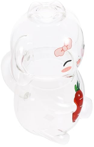 Cabilock 1 Set Kreative Glas Trinkwasserkaraffe Nachttisch Wasserkrug Getränkebecher Nachttisch Getränkekrug Deckel Karaffen Cocktailgläser Milchwasserflasche Karaffe Für