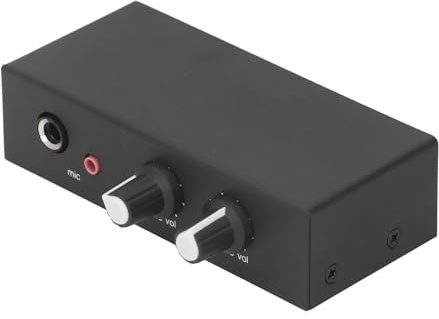 Mixer Stereo Preamplificatore Professionale per Giradischi Fono, Giradischi in Vinile, Amplificatore per Cuffie, Ingresso/uscita, Manopola, DC5‑12V