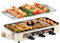 Barbecue Elettrico Multifunzione, padelle di frittura per Barbecue Interno, griglia Barbecue elettrica Antiaderente Senza Fumo con Controllo a Temperatura Regolabile, Grill Netto e 3 Piastra