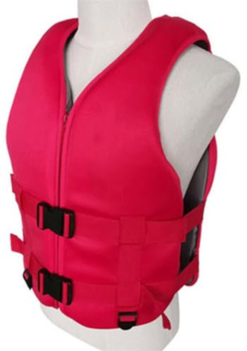 Generico Giubbotto di Salvataggio per Adulti E Bambini,Giubbotto Salvagente per Il Nuoto Salvataggio Regolabile,per Sport Acquatici, Giubbotto in Neoprene, Giubbotto da Snorkeling,Rosso,S