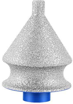 4-in-1 Diamond Chamfer Bit for Angle Grinder, Diamond Beveling Grinding Head for Chamfering, Hole Enlarging, Polishing, Arc Trimming, Fit for Granite, Marble, Tile, Ceramic, Stone, 5/8-11 Thread