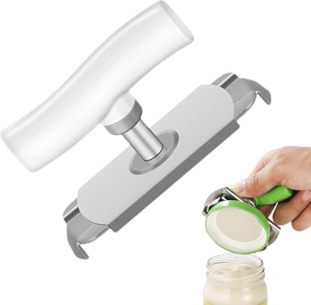 Adjustable Jar Opener for Arthritics Hands - Stainless Steel Bottle Opener for Weak Grip & Seniors, Universal Lid Remover Kitchen Gadget for 1-10cm Jars & Bottles
