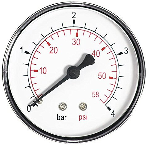 63mm 1,6bar Pressure Gauge Air Oil Or Water 1/4 BSPT Rear Entrance Manometer