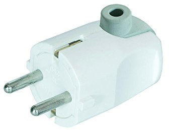 Schuko Winkel-Stecker weiß mit Schutzkontakt Weiss IP20 16A~250V