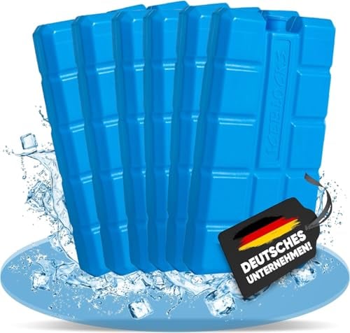 NEMT 6 Stück 400 ml Kühlakkus Kühlelemente für Kühltasche oder Kühlbox bis 20 h Kühlpack Kühlakku