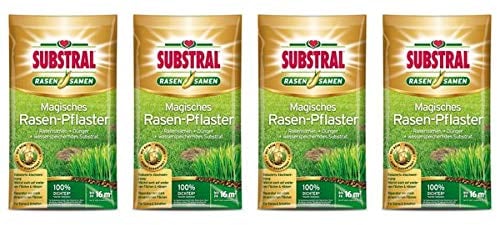 SUBSTRAL Magisches Rasen-Pflaster 14,4 kg - 3 in 1 Reparatur Mischung aus Rasensamen Keimsubstrat & Dünger