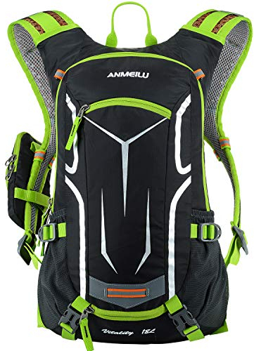 BWBIKE Fahrradrucksack Radfahren Rucksack, 18L Wasserdichte Fahrrad Fahrradrucksack Mit Regenschutz, Sport Reitrucksack für Wandern Laufen Radfahren