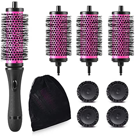 Hivexagon Bürsten Set Mit Abnehmbaren Rollen Rundes Styling Werkzeug, 4 Rollen 1 Griff, BT065