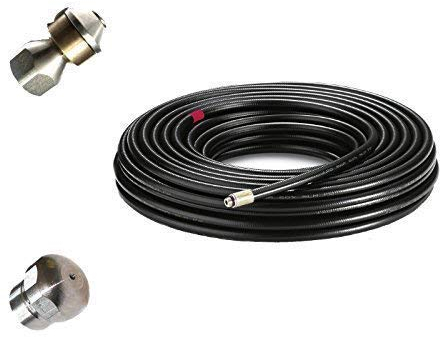 12 Meter Professional Rohrreinigungsschlauch-SET (3-Teilig) passend für Kärcher, Kränzle, Alto, WAP, KEW Hochdruckreiniger Professional ersetzt 6.390-028.0 6.390-030.0