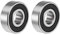 sourcing map 2Stk.6201-2RS Rillenkugellager 12x32x10mm Doppelschild ABEC-3 Chromstahl Kugellager